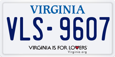 VA license plate VLS9607