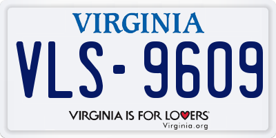 VA license plate VLS9609