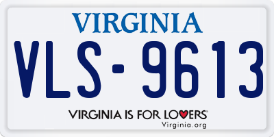 VA license plate VLS9613