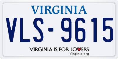 VA license plate VLS9615