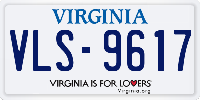 VA license plate VLS9617