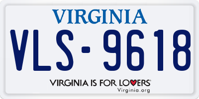 VA license plate VLS9618