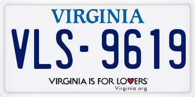 VA license plate VLS9619