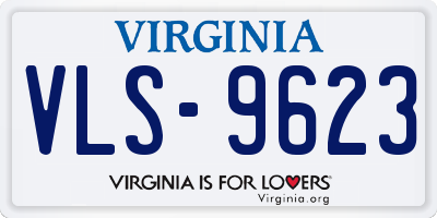 VA license plate VLS9623