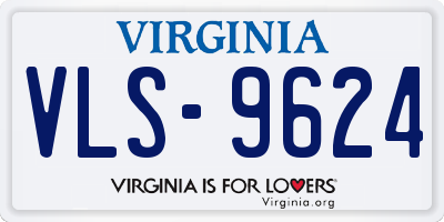 VA license plate VLS9624