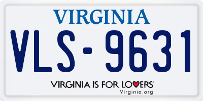 VA license plate VLS9631