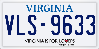VA license plate VLS9633