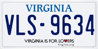 VA license plate VLS9634