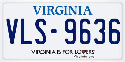 VA license plate VLS9636