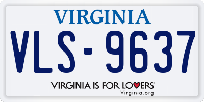 VA license plate VLS9637