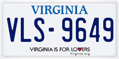 VA license plate VLS9649