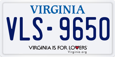 VA license plate VLS9650