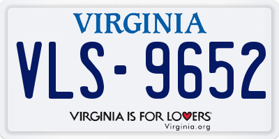 VA license plate VLS9652