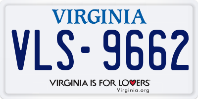 VA license plate VLS9662