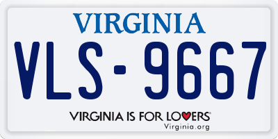 VA license plate VLS9667