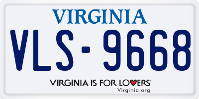 VA license plate VLS9668