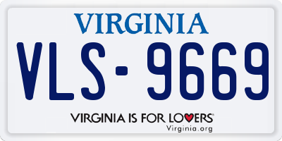 VA license plate VLS9669