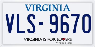 VA license plate VLS9670