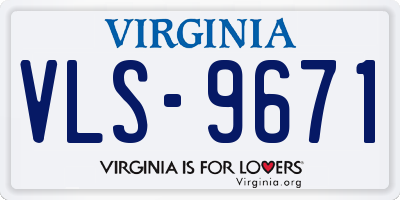 VA license plate VLS9671