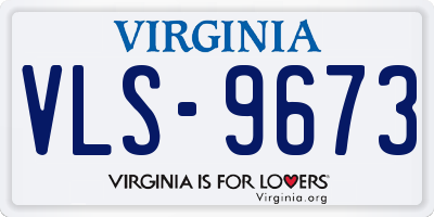 VA license plate VLS9673