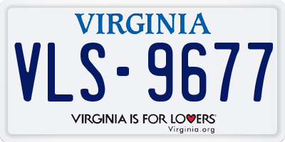 VA license plate VLS9677