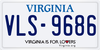 VA license plate VLS9686