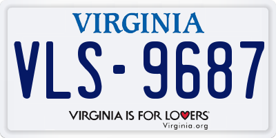 VA license plate VLS9687