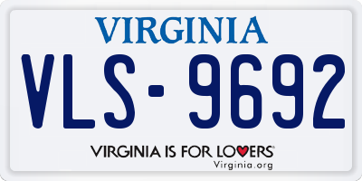 VA license plate VLS9692