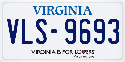 VA license plate VLS9693