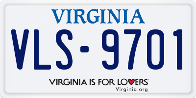 VA license plate VLS9701