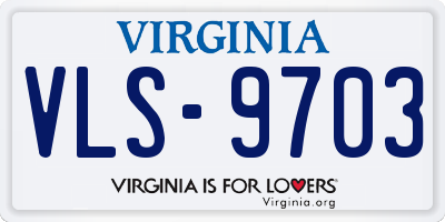 VA license plate VLS9703