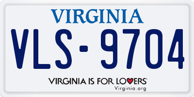 VA license plate VLS9704
