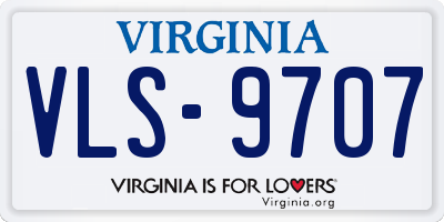 VA license plate VLS9707