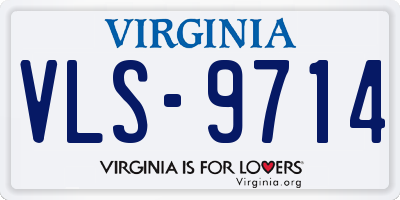 VA license plate VLS9714