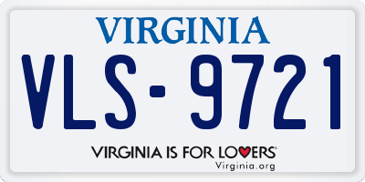 VA license plate VLS9721
