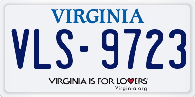 VA license plate VLS9723