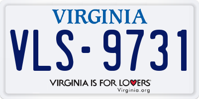 VA license plate VLS9731