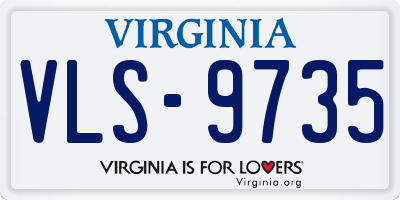 VA license plate VLS9735