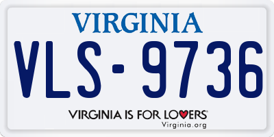 VA license plate VLS9736