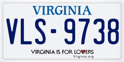 VA license plate VLS9738
