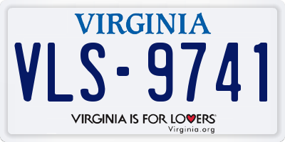 VA license plate VLS9741