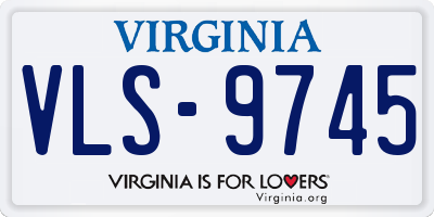 VA license plate VLS9745