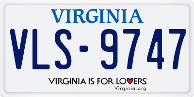 VA license plate VLS9747