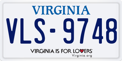VA license plate VLS9748