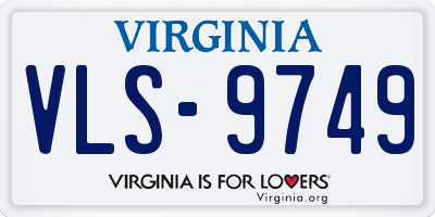 VA license plate VLS9749