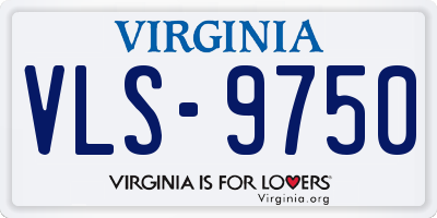 VA license plate VLS9750