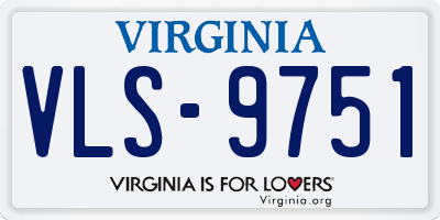 VA license plate VLS9751
