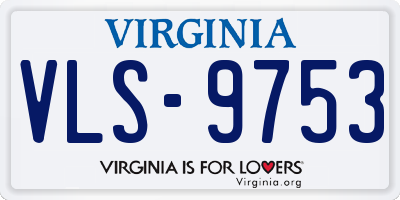 VA license plate VLS9753