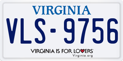VA license plate VLS9756