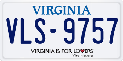 VA license plate VLS9757